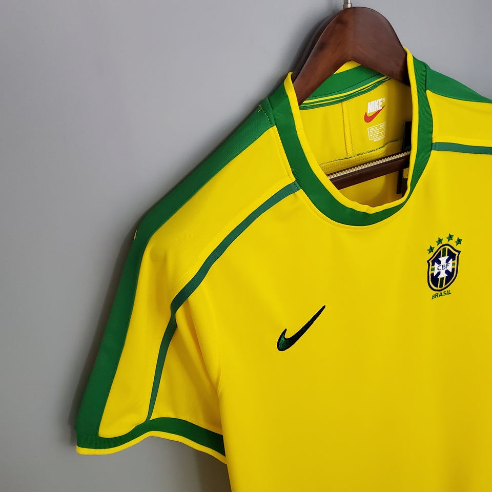 Camisa retrô do Brasil - Copa do Mundo 1998