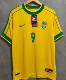 Camisa retrô do Brasil - RONALDO 9 - Copa do Mundo 1998