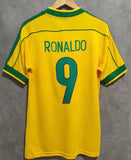 Camisa retrô do Brasil - RONALDO 9 - Copa do Mundo 1998