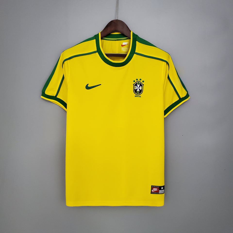 Camisa retrô do Brasil - Copa do Mundo 1998