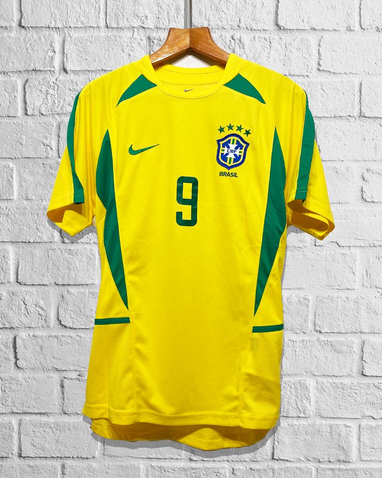 Camisa retrô do Brasil - RONALDO 9 - Copa do Mundo 2002