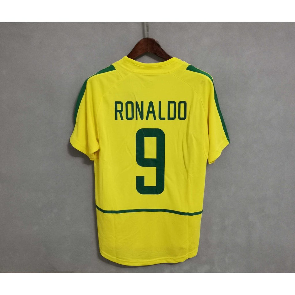 Camisa retrô do Brasil - RONALDO 9 - Copa do Mundo 2002