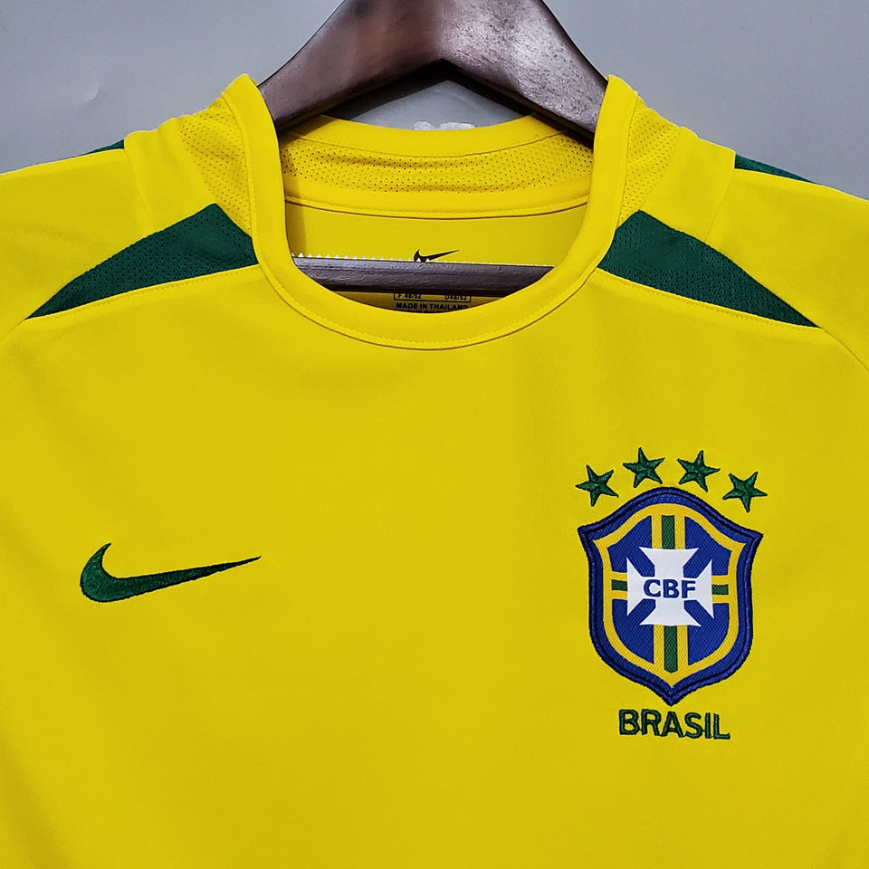 Camisa retrô do Brasil - Copa do Mundo 2002