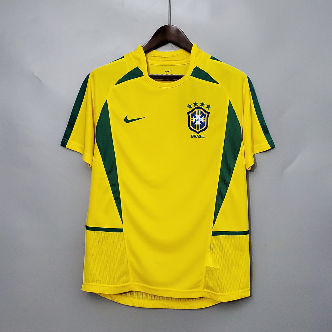 Camisa retrô do Brasil - Copa do Mundo 2002