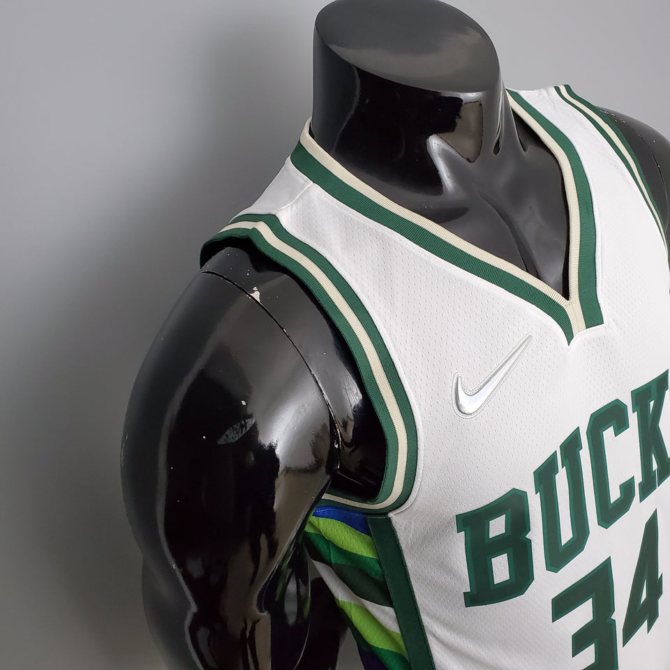 Camisa do Milwaukee Bucks 2022 - Uniforme 1 ICON EDITION - 34 Antetokounmpo